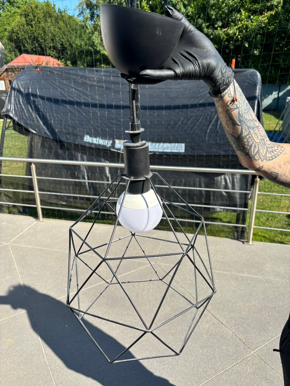 Hanglamp (E27), Huis en Inrichting, Ophalen, E27 (groot), Zo goed als nieuw, Metaal
