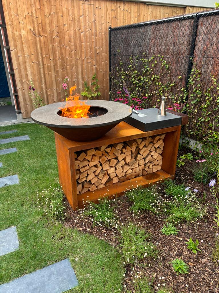 OFYR Island Corten 100 Pro Ceramic Dark Grey, Jardin & Terrasse, Barbecues au charbon de bois, Enlèvement, Comme neuf