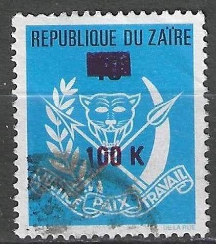 Zaire 1977 - Yvert 895 - Wapenschild - 100 k. op 40 s. (ST), Verzenden, Gestempeld
