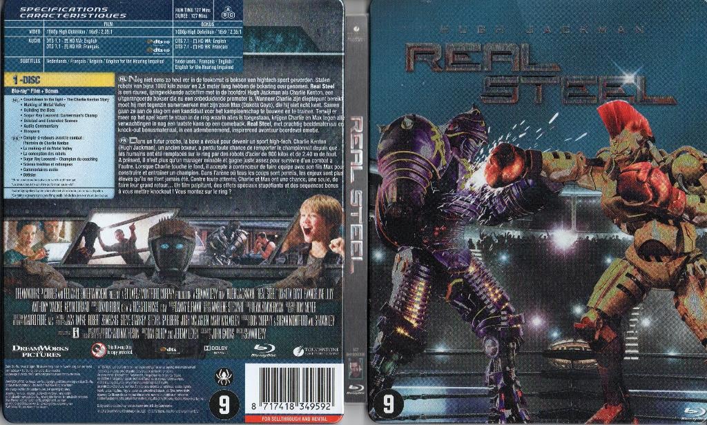 real steel "steelbook" blu-ray) neuf, Enlèvement ou Envoi, Comme neuf, Science-Fiction et Fantasy