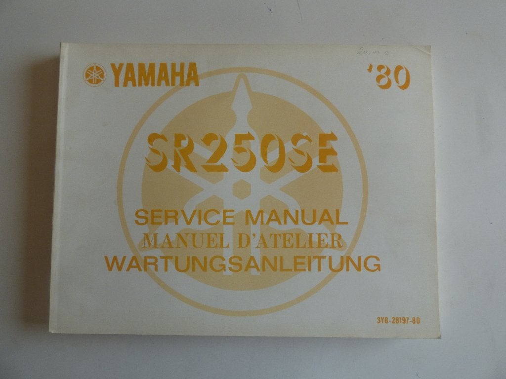 YAMAHA SR250SE WERKPLAATSHANDBOEK, Motoren, Handleidingen en Instructieboekjes, Ophalen of Verzenden, Yamaha