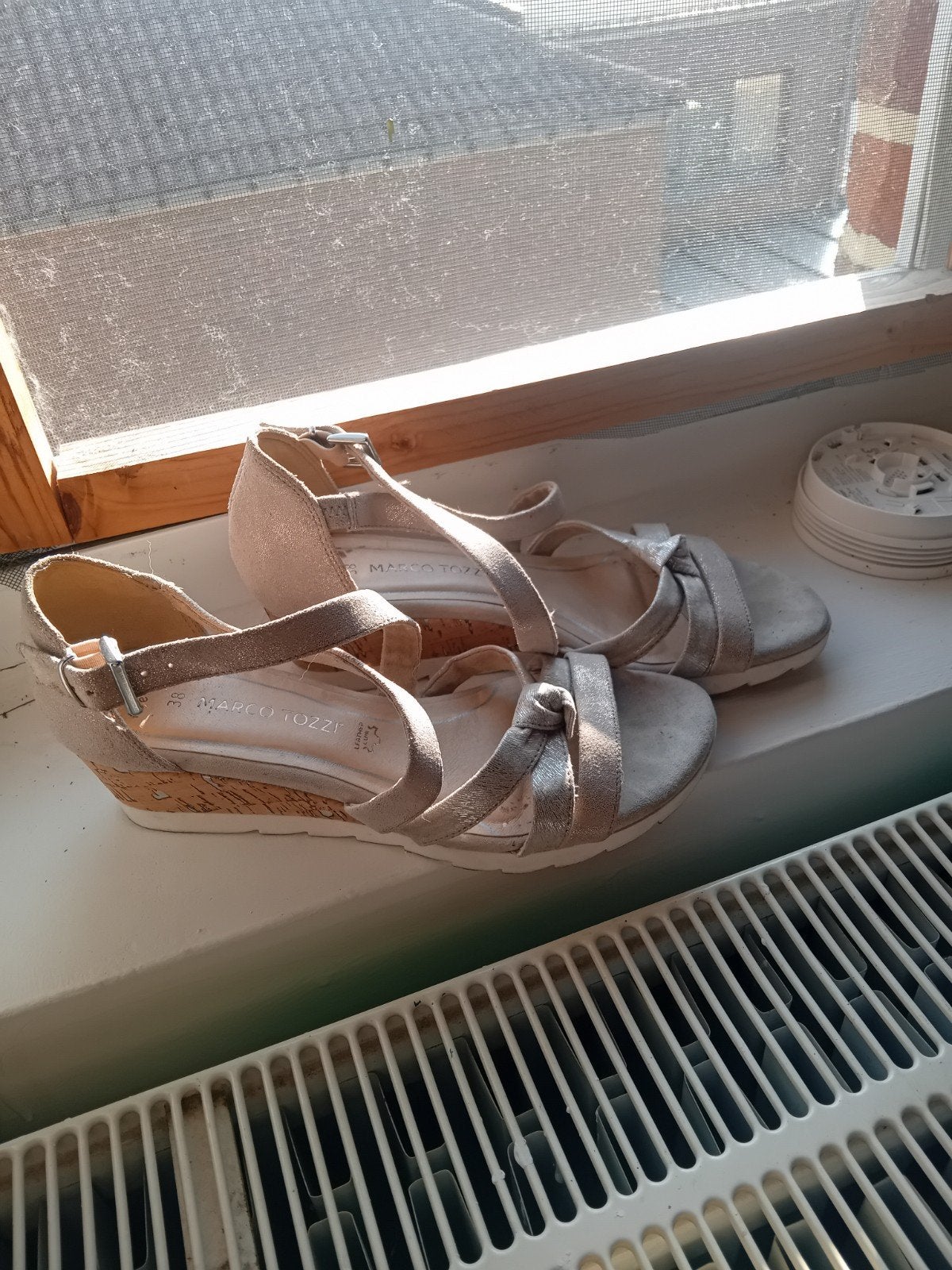 Sandalen, Ophalen, Beige, Marco Tozzi, Sandalen of Muiltjes