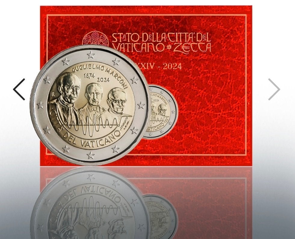 2 Euro Vaticaan 2024 Guglielmo Marconi, Postzegels en Munten, Munten | Europa | Euromunten, Ophalen of Verzenden, Vaticaanstad
