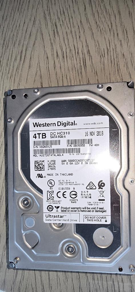 Harddisk 4 tera, Ophalen, Intern, Gebruikt, 4 tera