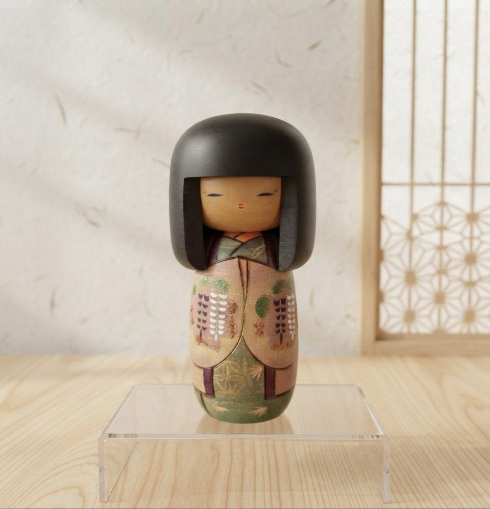 Magnifique kokeshi Yosooi de Masae Fujikawa, Antiquités & Art, Art | Art non-occidental, Japon, Bois, Peint, Poupée