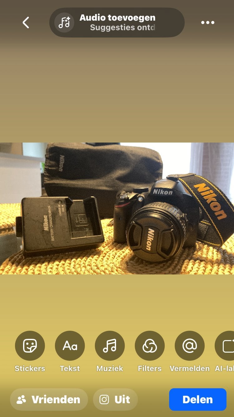 Nikon d3200 plus lens en draagtas, Enlèvement ou Envoi, Comme neuf