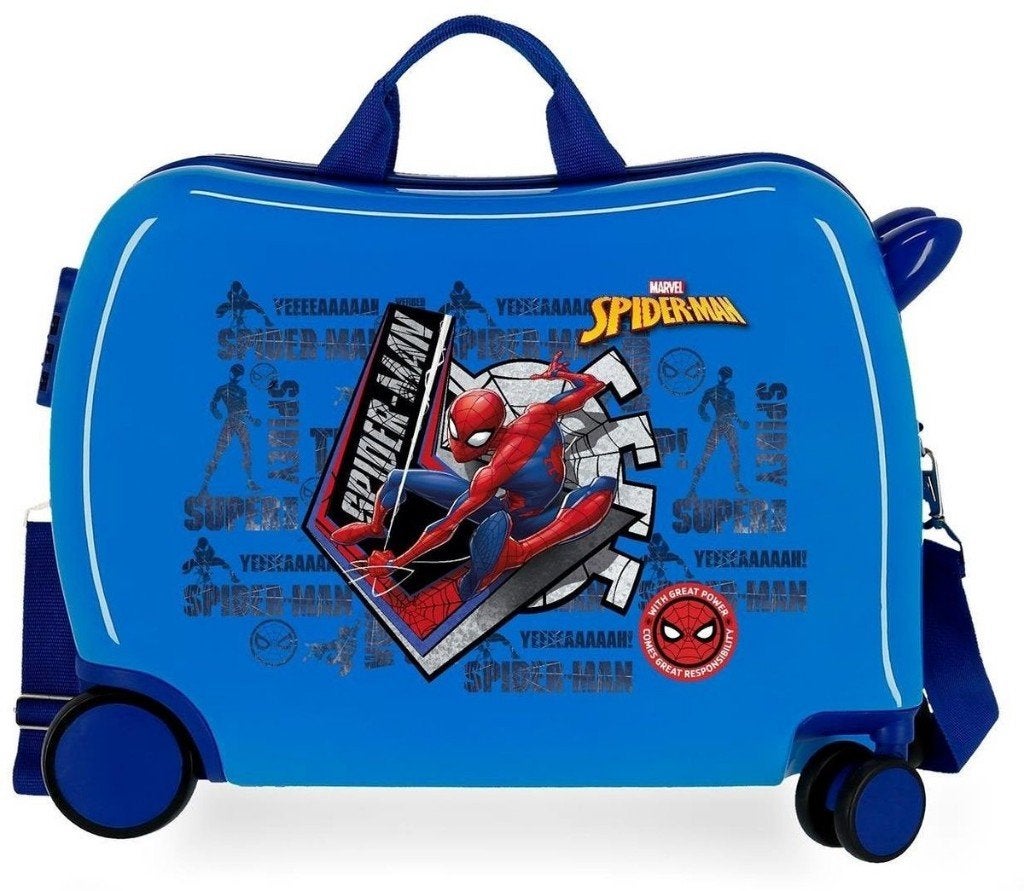 Spiderman ABS Ride-On Kinderkoffer - Marvel - Gratis Verzend, 50 tot 60 cm, Hard kunststof, Slot, Nieuw