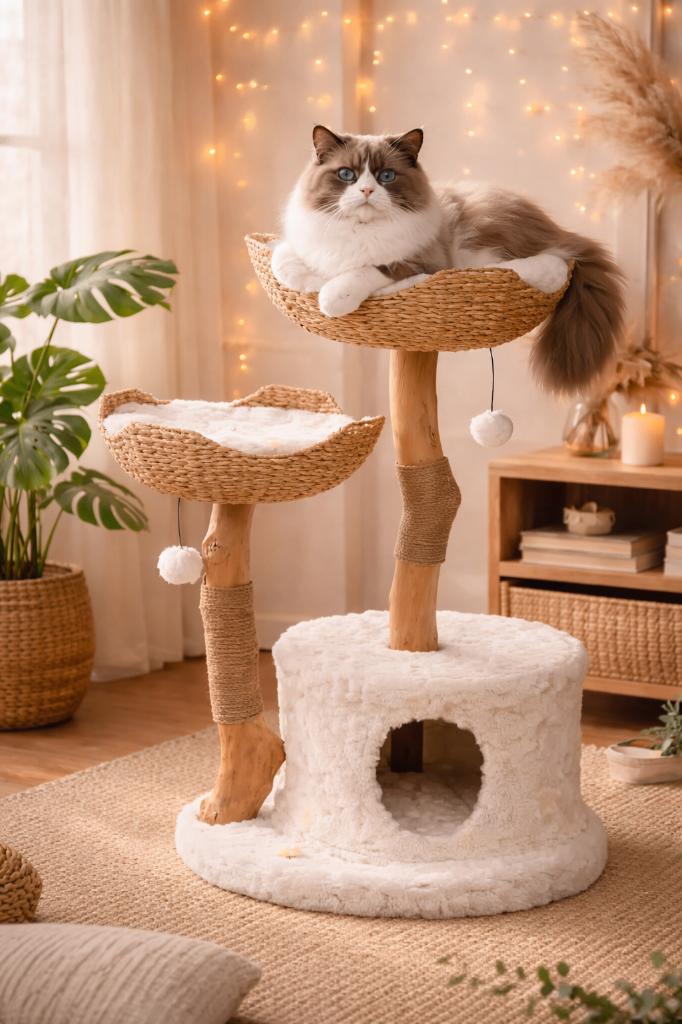 Design Krabpaal Kat  119cm, Dieren en Toebehoren, Krabmeubelen, Ophalen of Verzenden, Nieuw, Krabpaal