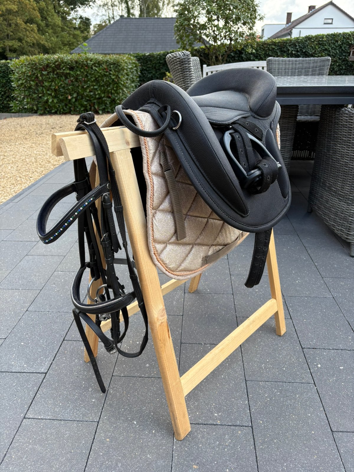 Shetlander hoofstel, dekje en kinderzadeltje, Ophalen, Zo goed als nieuw, Hoofdstel, Shetlander