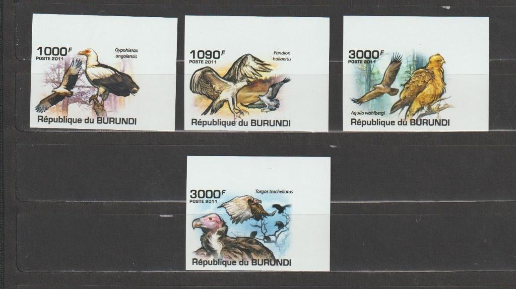 Burundi 2011 Oiseaux de proie sans dents **, Enlèvement ou Envoi, Non oblitéré, Animal et Nature