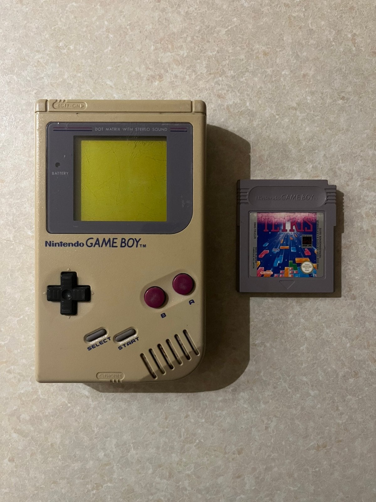 Nintendo Game Boy (DMG-01) met het originele Tetris game, Ophalen of Verzenden, Gebruikt, Game Boy Classic, Met games