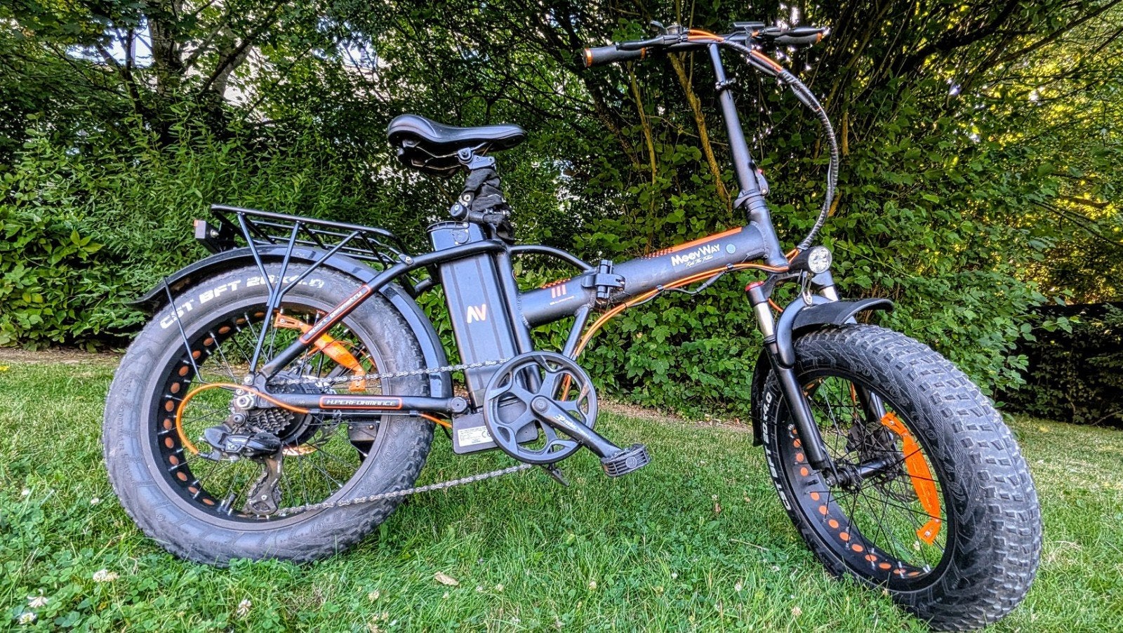 Vélo électrique pliable MOOVWAY FATBIKE noir et orange, Vélos & Vélomoteurs, Vélos | Vélos pliables, Comme neuf, Autres marques