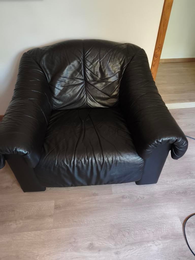 Fauteuil leder zwart, Enlèvement