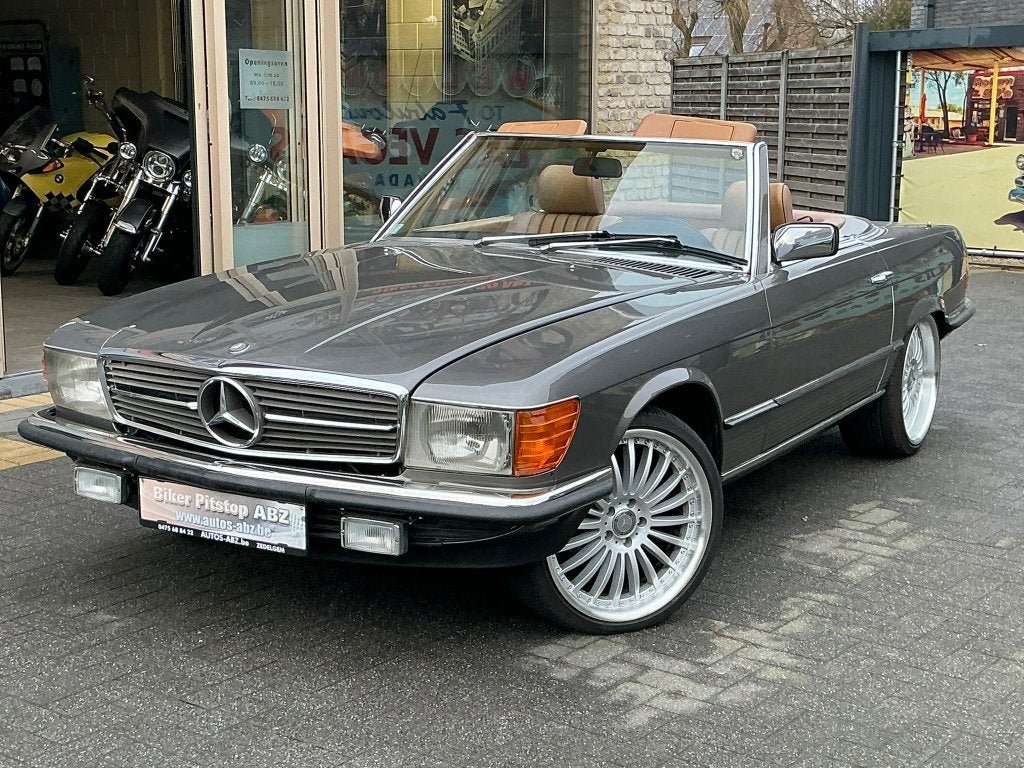Mercedes SL 380  w107, Auto's, Automaat, 4 zetels, Beige, Cabriolet