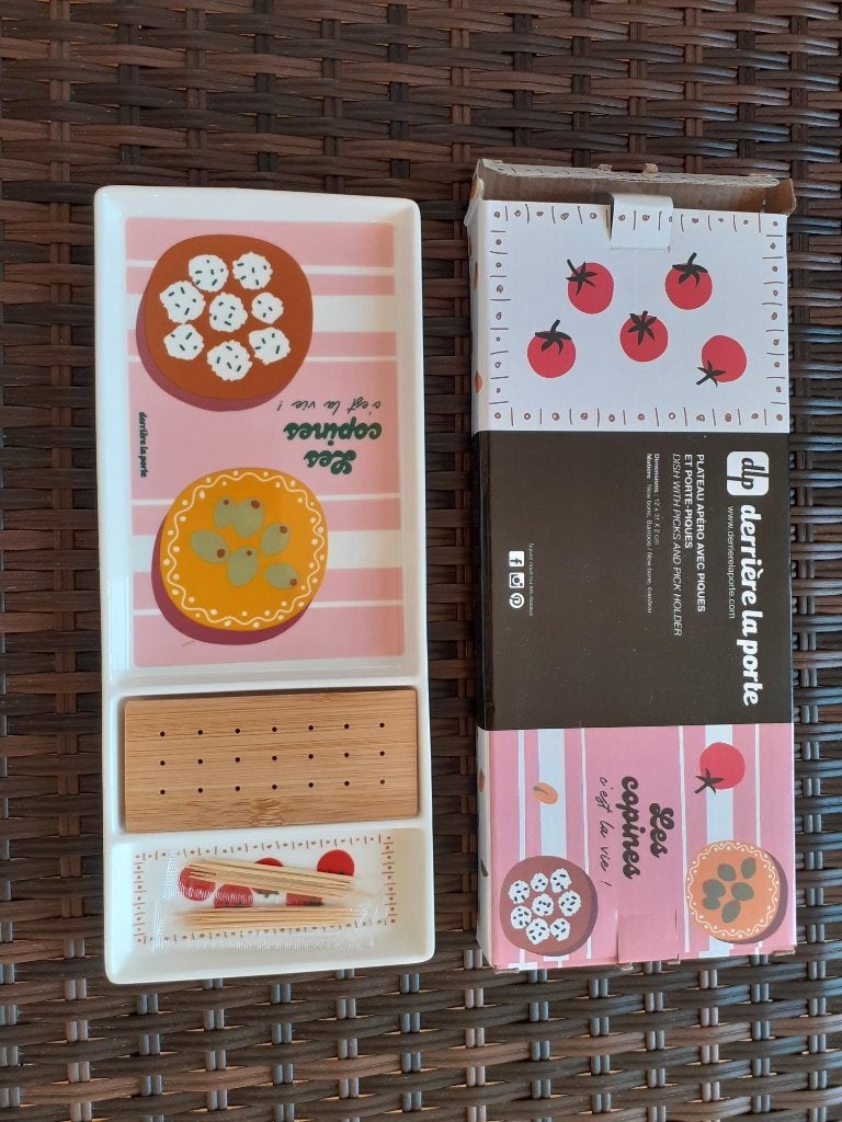 Assiette Apéro à compartiments Les Copines c'est la Vie, Keramiek, Overige typen, Nieuw, Ophalen of Verzenden