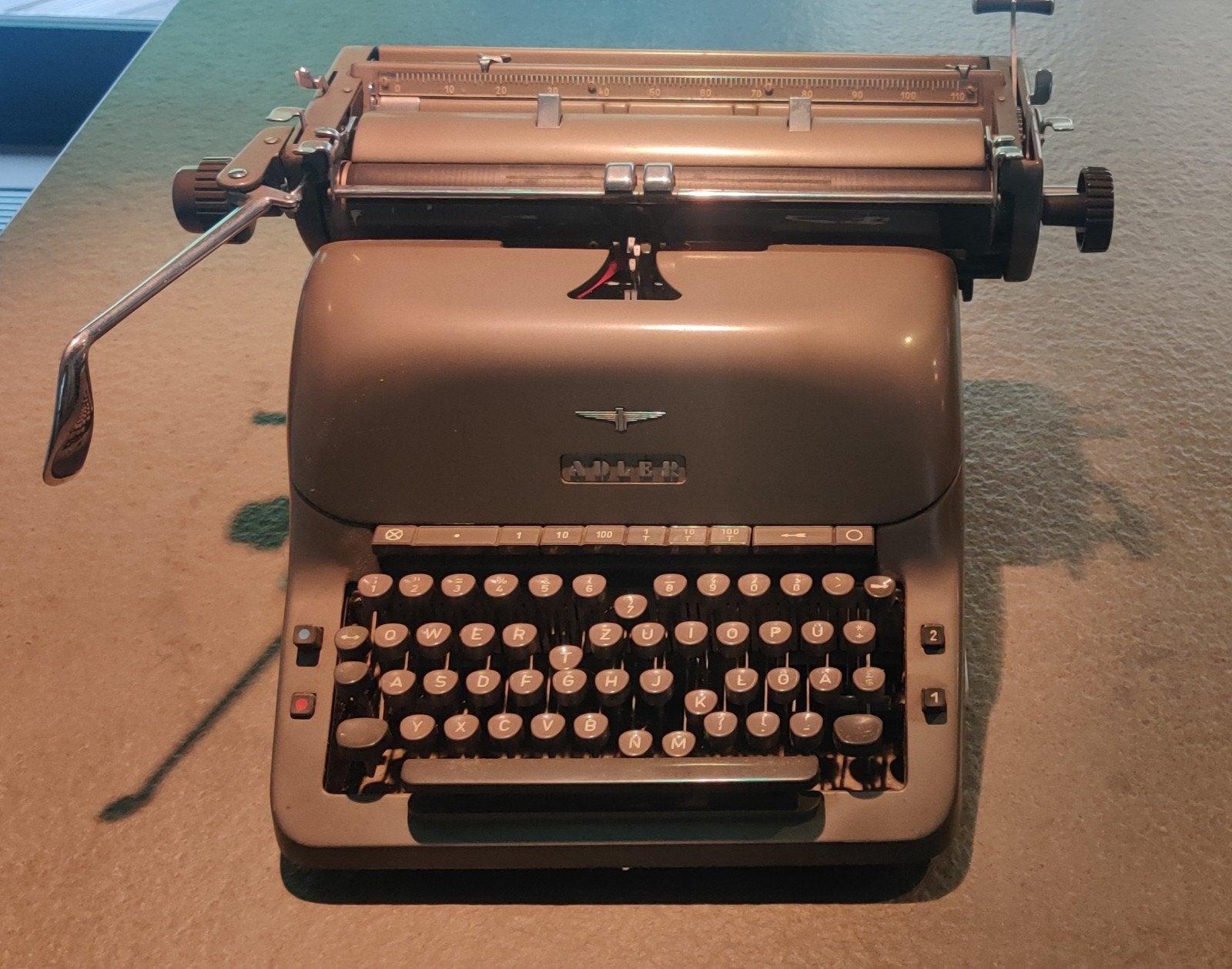 Vinted Adler typemachine, Ophalen
