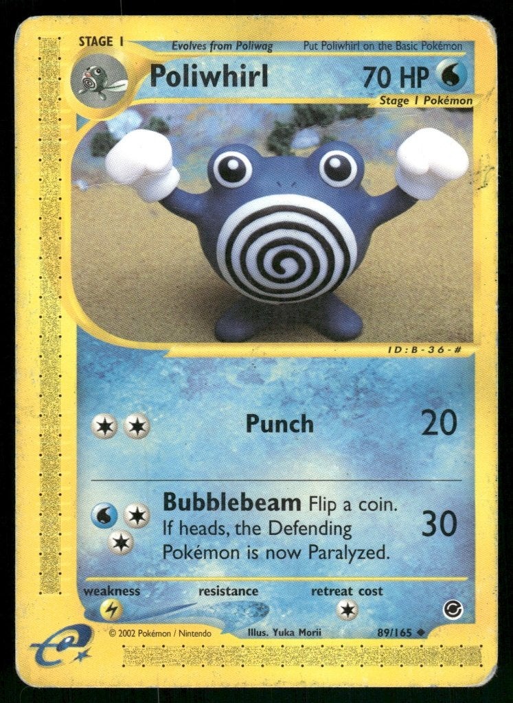 Poliwhirl 89/165 - Expedition Base Set (Good), Hobby en Vrije tijd, Verzamelkaartspellen | Pokémon, Verzenden, Gebruikt