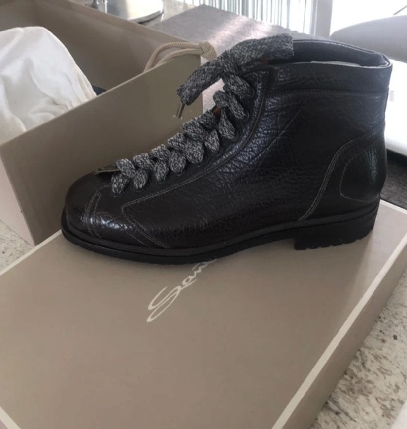 SANTONI bruine enkellaarzen 42, Kleding | Heren, Schoenen, Bruin, Boots, Nieuw, Ophalen of Verzenden