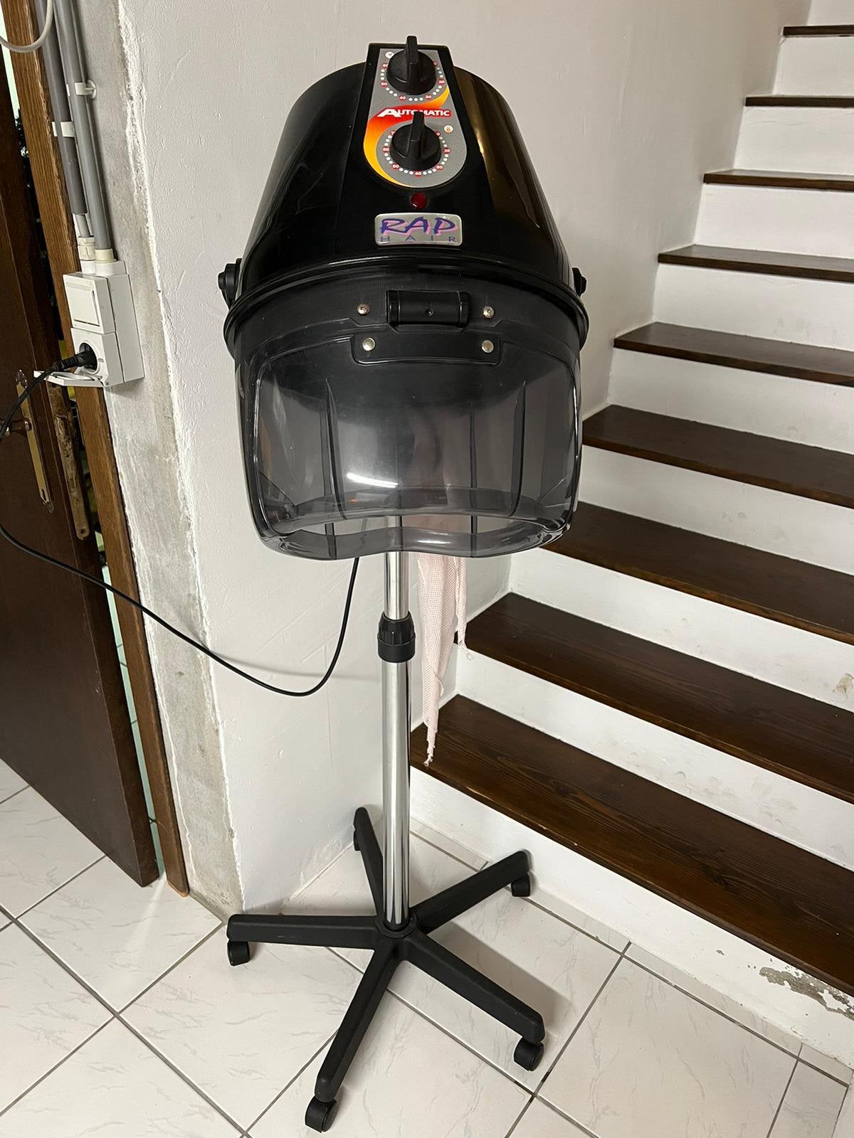 Droogkap op voet, Ophalen