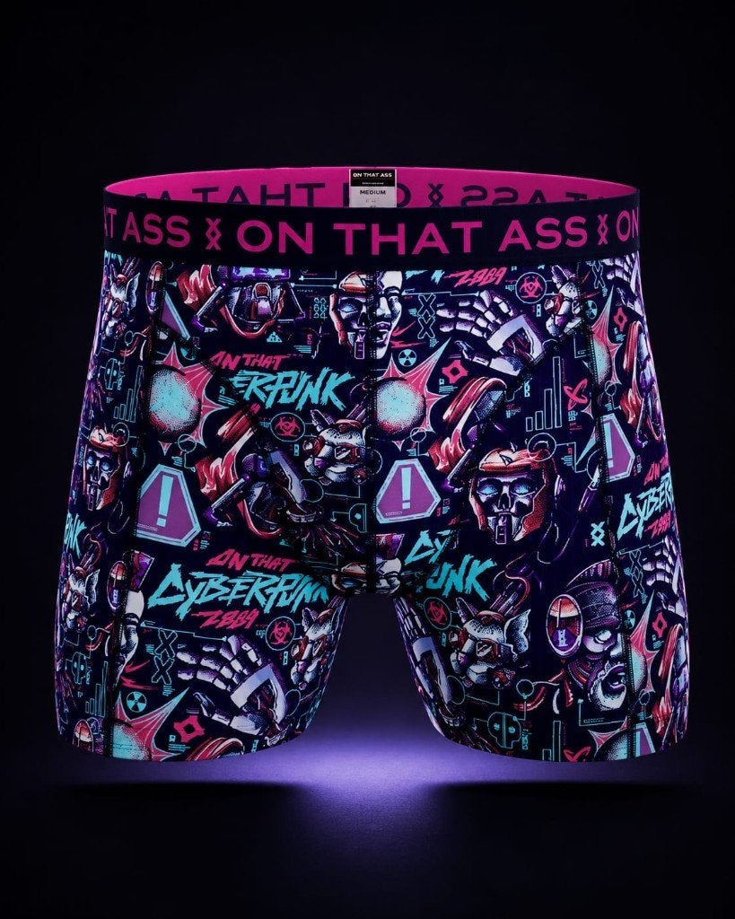 Boxer On That Ass présente un design cyberpunk., Enlèvement, Multicolore, On That Ass, Slip
