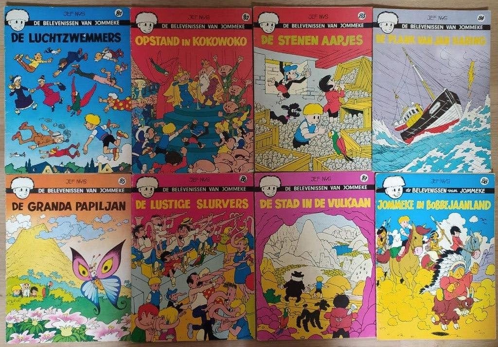 strips Jommeke ( ongekleurd - zwarte druk - eerste druk ), Ophalen of Verzenden