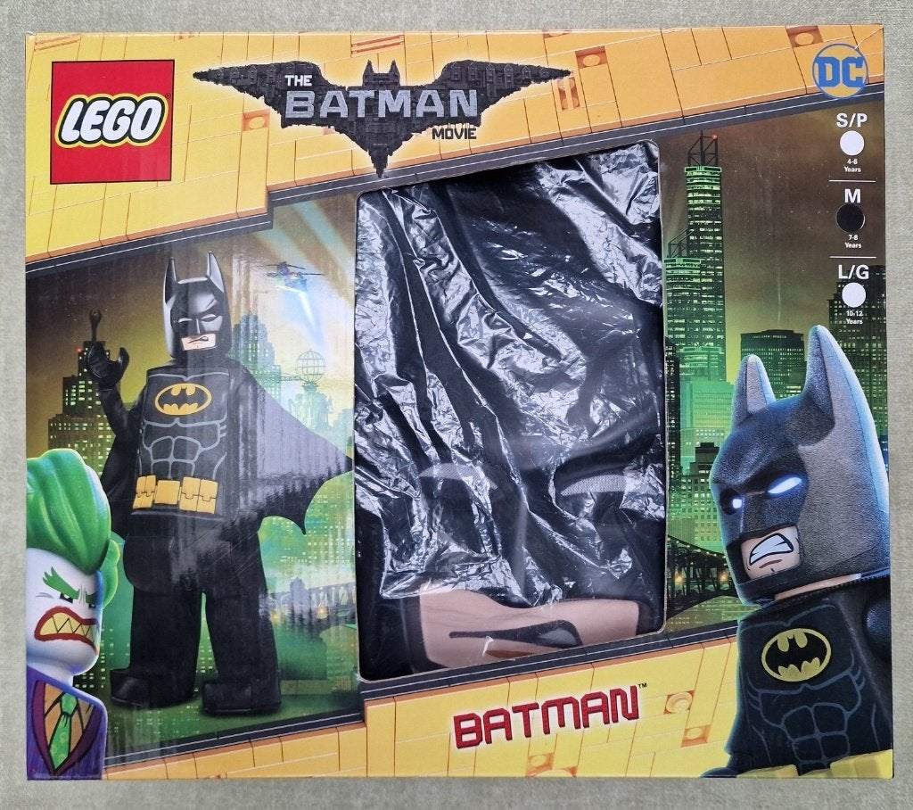 LEGO Batman kostuum  | Maat M (7-8 jaar) zo goed als nieuw, Ophalen of Verzenden, Zo goed als nieuw, 134 t/m 140, Jongen