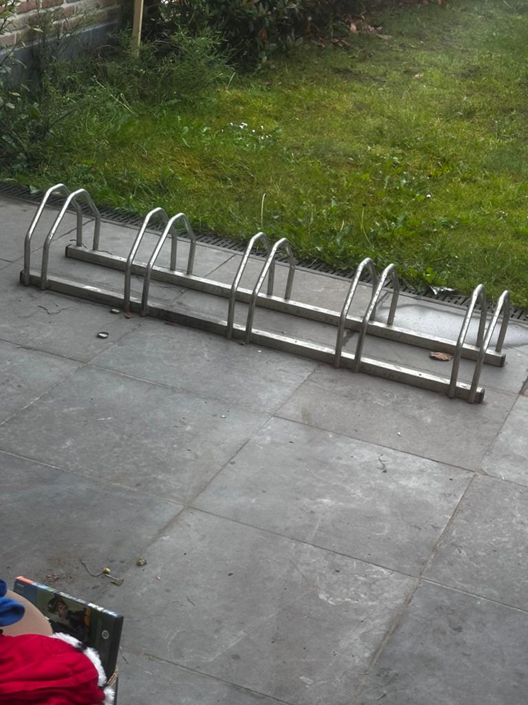 Fietsenrek voor 5 fietsen te plaatsen, Fietsen en Brommers, Ophalen, Gebruikt