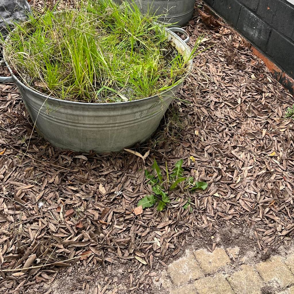 2 authentiques bacs vintage en zinc pour plantes, Enlèvement