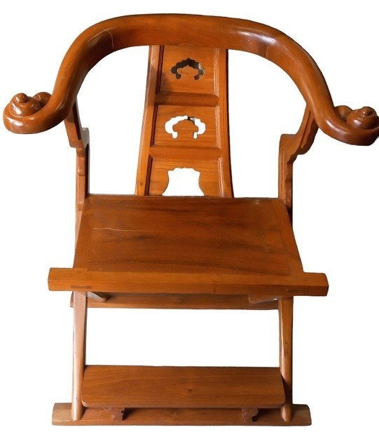 2 fauteuils bouddhistes orientaux en bois tropical, Enlèvement