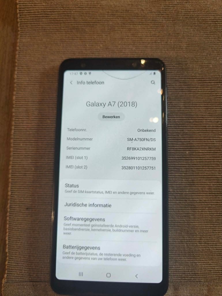 Samsung Galaxy A7, Télécoms, Téléphonie mobile | Samsung, 128 GB, Enlèvement ou Envoi, Comme neuf, Noir