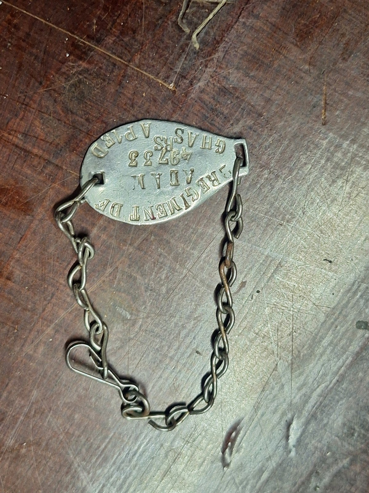 bracelet matricule ww1 soldat 3e regiment chasseurs a pied, Collections, Enlèvement ou Envoi