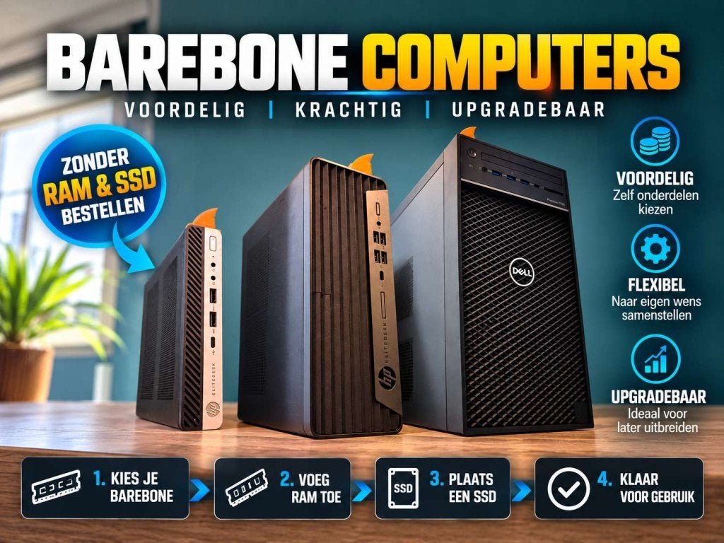 Barebone Computers | Voordelig, Krachtig & Upgradebaar, Niet ingevuld, Niet ingevuld, Refurbished, Ophalen of Verzenden