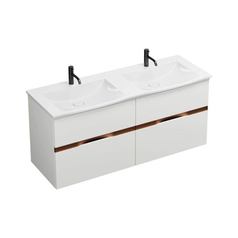 Burgbad Orell lavabo double 143cm - NEUF, Maison & Meubles, Enlèvement, Neuf