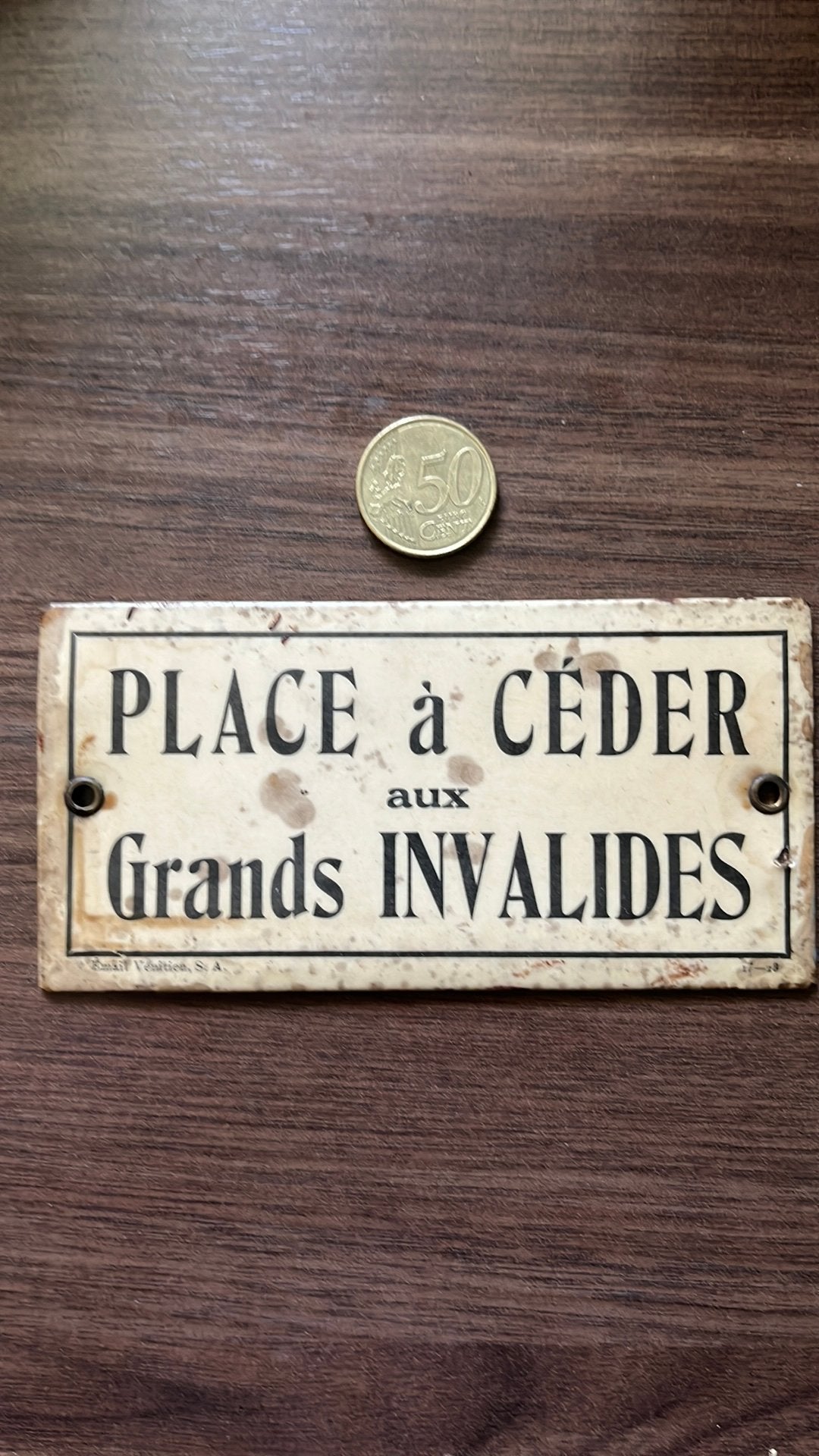 Plaque émaillée, Enlèvement ou Envoi, Comme neuf