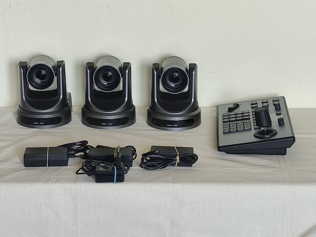 3x PTZOPTICS FULLHD OBS Streaming Cameras + IP Controller, Verzenden, Zo goed als nieuw, Video