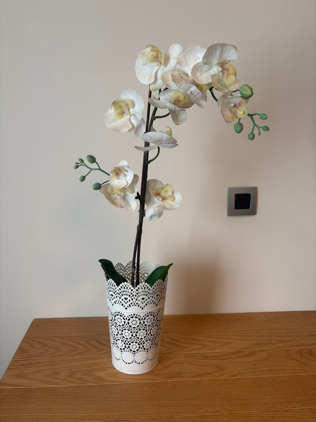 Kunstbloemen – voorjaars-, zomerbloemen en orchidee, 40 cm, Intérieur, Comme neuf, Orange