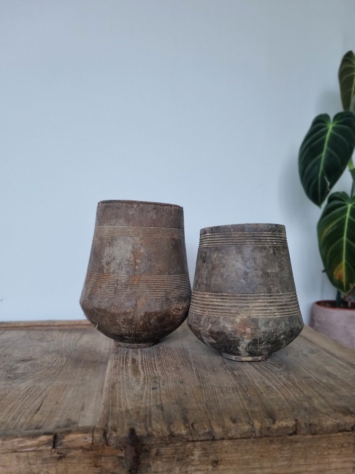 Oude houten potten, Huis en Inrichting, Ophalen of Verzenden