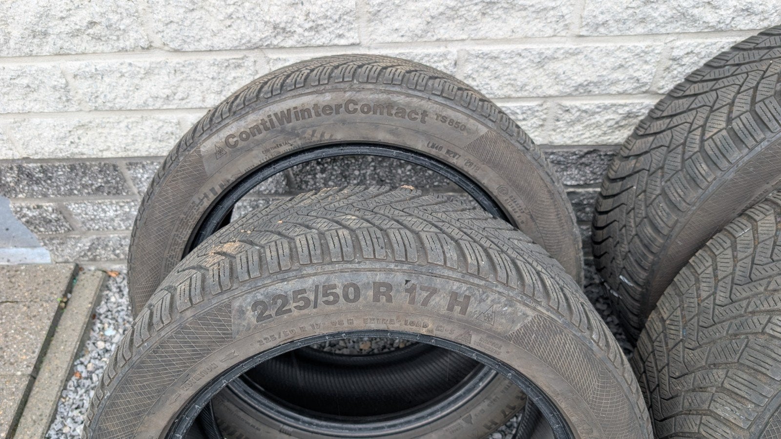 4 winterbanden Continental Conti Wintercontact 225/50/17H, Auto-onderdelen, Ophalen, 17 inch, Winterbanden, 225 mm