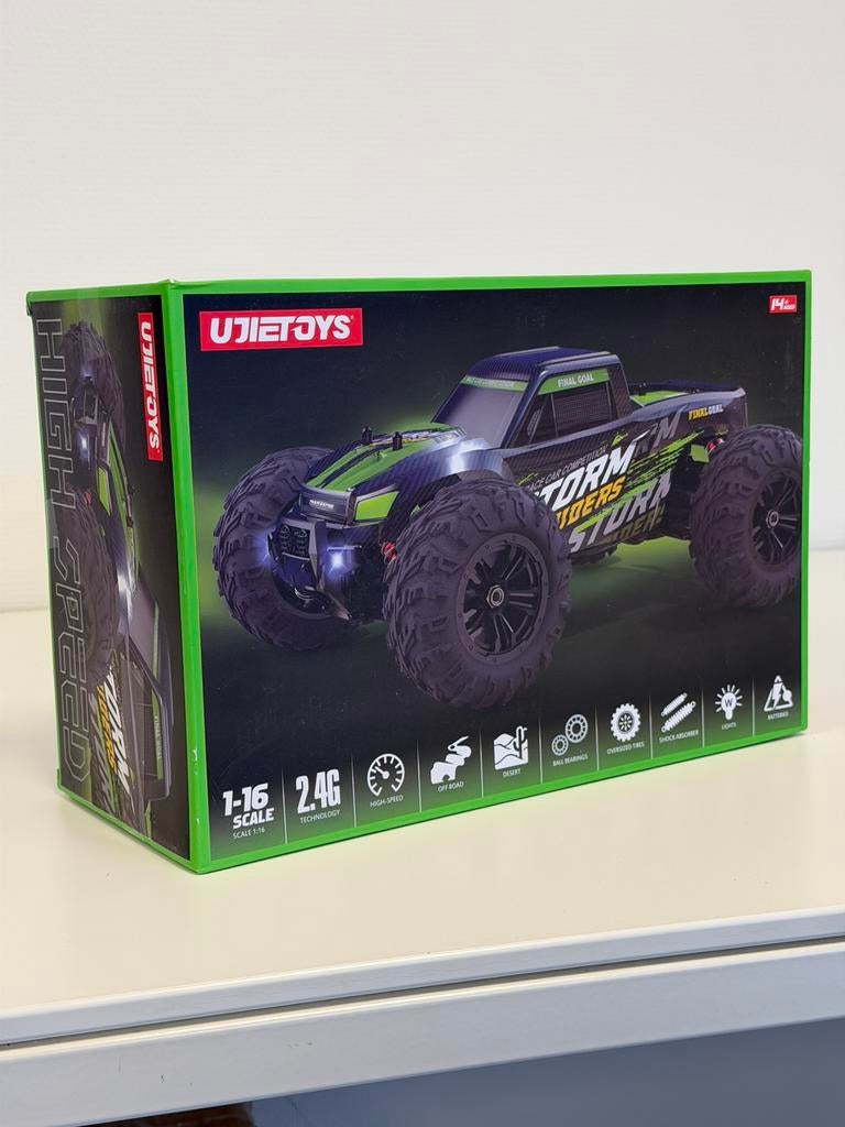 Monster Truck télécommandé Ujietoys Storm Riders 36 kmh 1:16, Neuf, Enlèvement ou Envoi, Voiture off road, Échelle 1:16