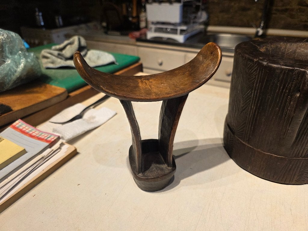 Art Africain, Ethiopie, Antiek en Kunst, Kunst | Niet-Westerse kunst, Hout, Bruin, Handgemaakt, Ophalen of Verzenden