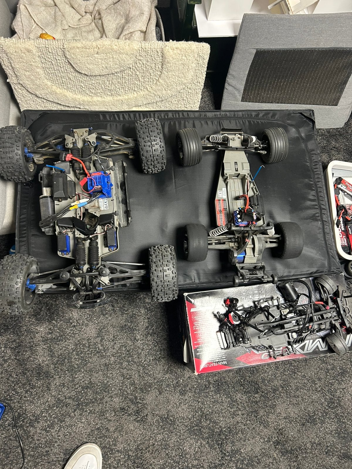 Rc autos traxxas e-revo en rustler en rmx 2.0rtr gtr, Hobby en Vrije tijd, Ophalen, Zo goed als nieuw