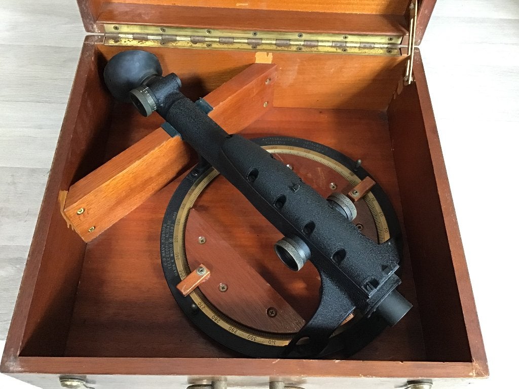 USN navy marine azimuth alidade peiltoestel peil-diopter usa, Verzamelen, Verzenden, Marine