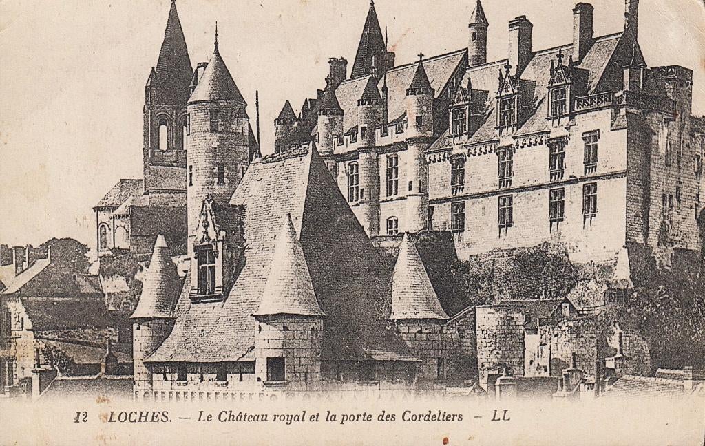 1913 - FRANCE - Loches : Le Chateau royal, Envoi, Avant 1920, Non affranchie, France