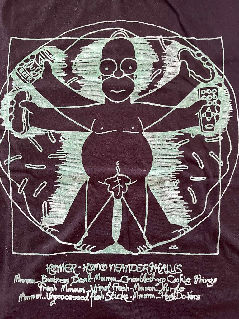 T-shirt Les Simpsons x CoolCat — Homer de Vitruve — Taille L, Neuf, Enlèvement ou Envoi, Taille 52/54 (L), Coolcat