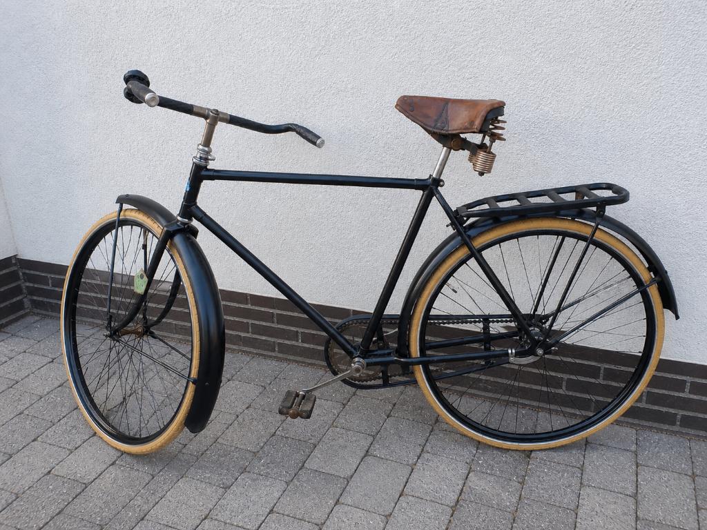Vintage herenfiets / retro oldtimer, Fietsen en Brommers, Ophalen, Zo goed als nieuw, Terugtraprem