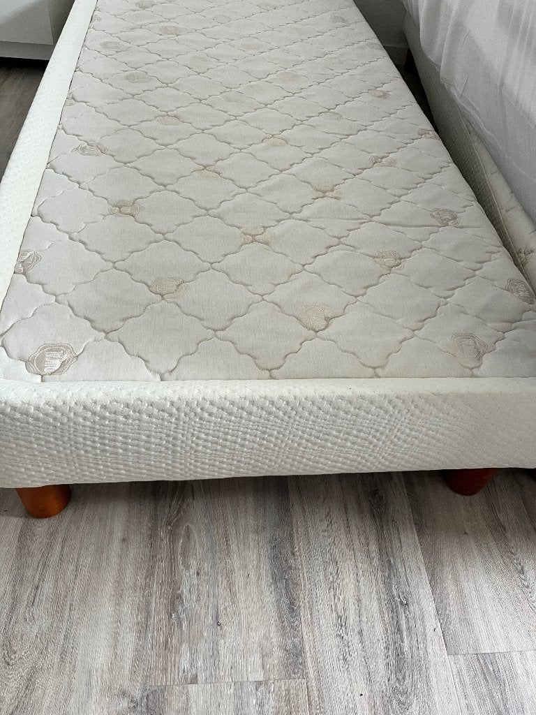 Boxspring 180 x 210, Maison & Meubles, Chambre à coucher | Lits boxsprings, Crème, 210 cm, Enlèvement, Utilisé