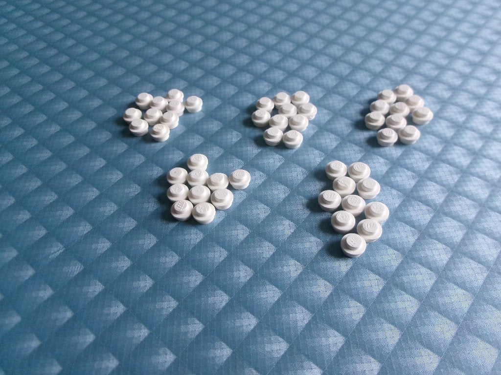 50 witte ronde Lego platen, Gebruikt, Lego, Ophalen of Verzenden, Losse stenen