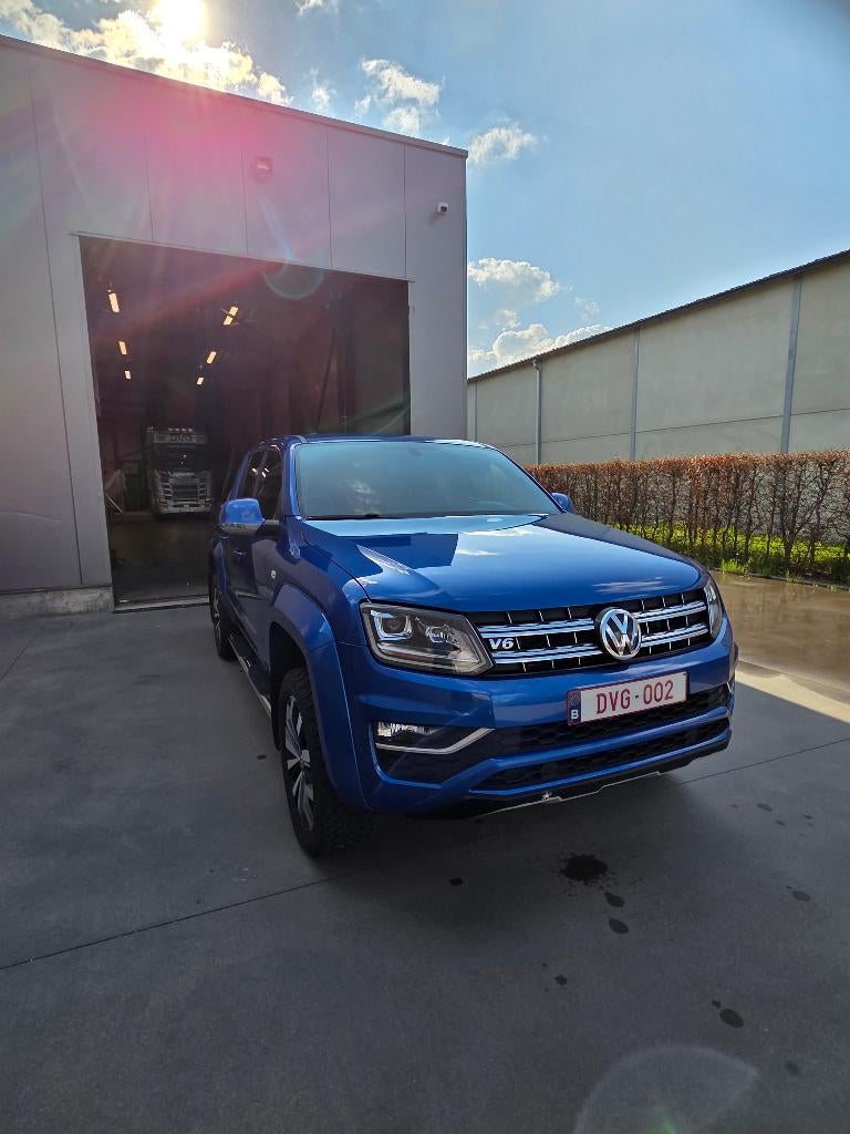 Vw amarok, Auto's, Automaat, 4 deurs, Blauw, Leder