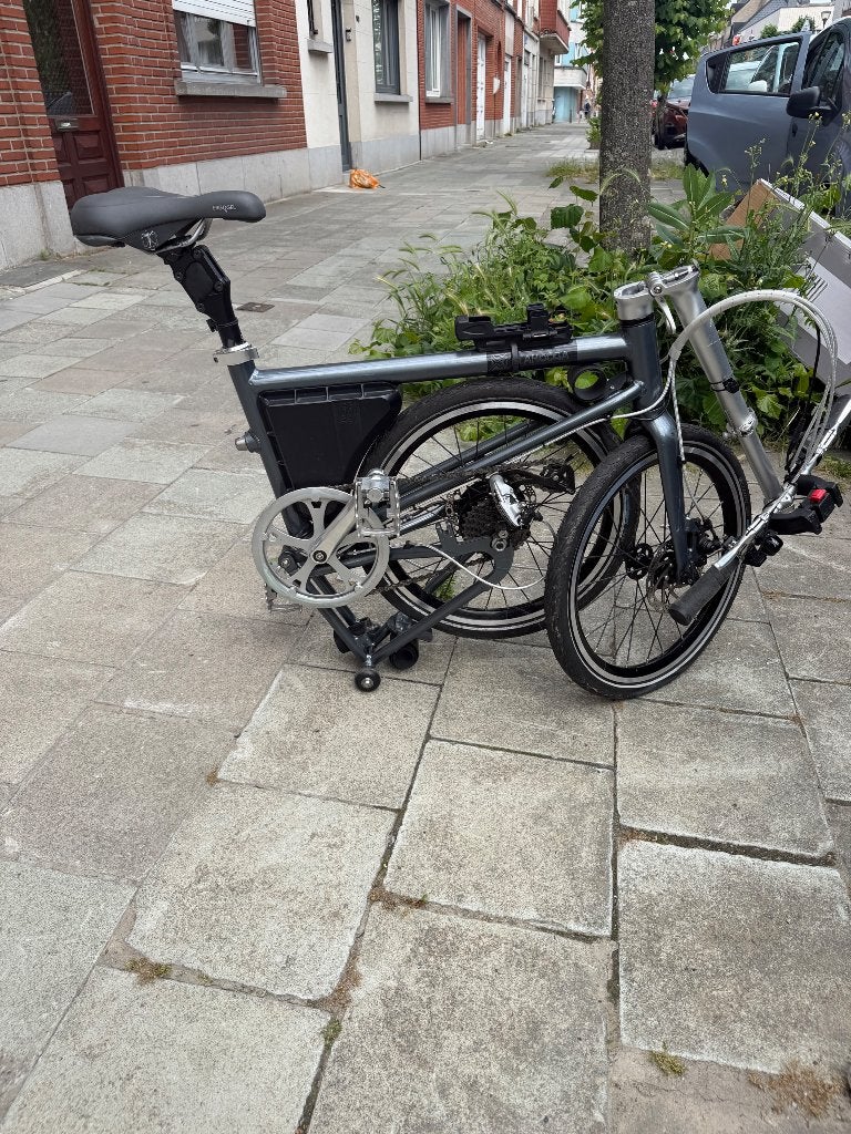 Ahooga 36v fiets, Ophalen, Brompton, Zo goed als nieuw, Totaal opvouwbaar