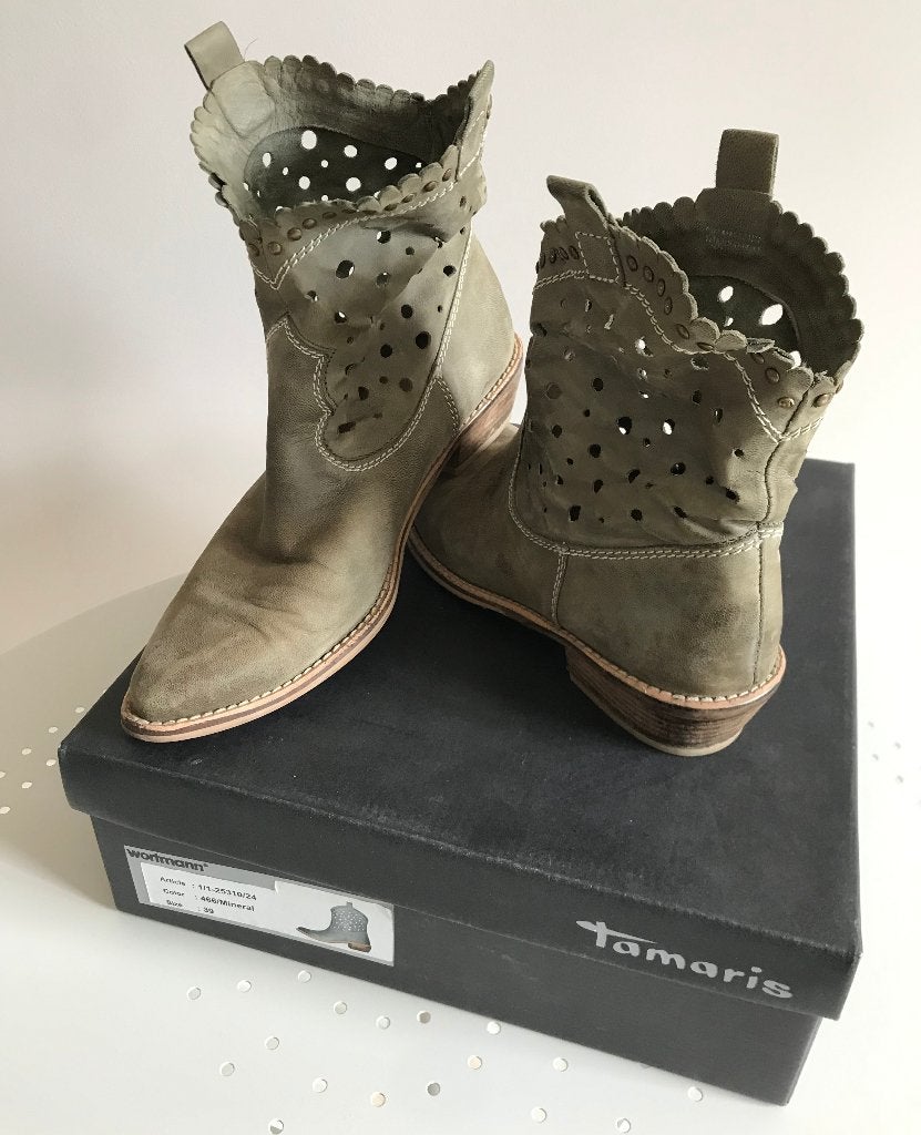 Bottillons femme cuir Tamaris, Enlèvement, Porté